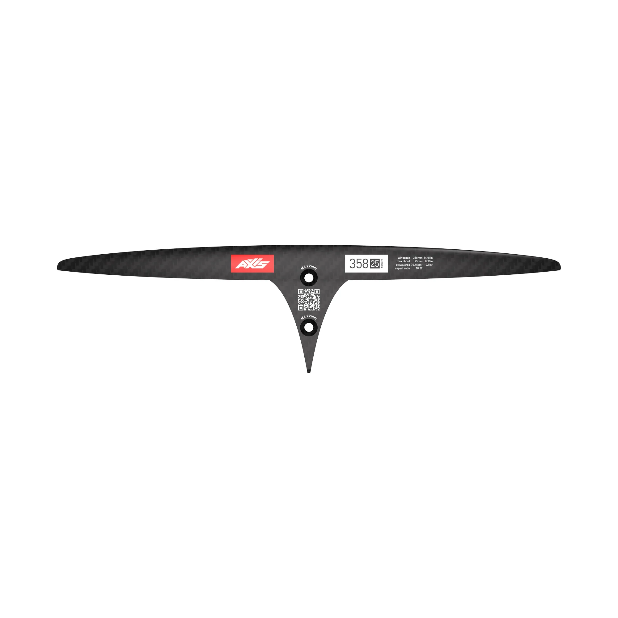 AXIS SKINNY - 358/25  ULTRA High Modulus Carbon Rear Hydrofoil wing